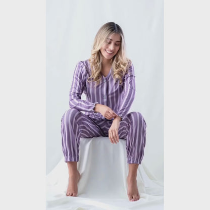 Pijama Conjunto Manga Larga® & Pantalón Líneas | Dormir nunca será igual ☁️🌙