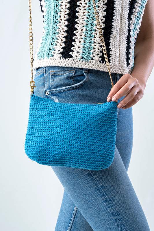 Bolso Tejido Azul - Marie Pour Toi